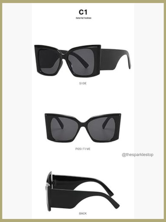 Oversized Y2K Cat Eye Square Sunglasses UV400 Unisex main image 5